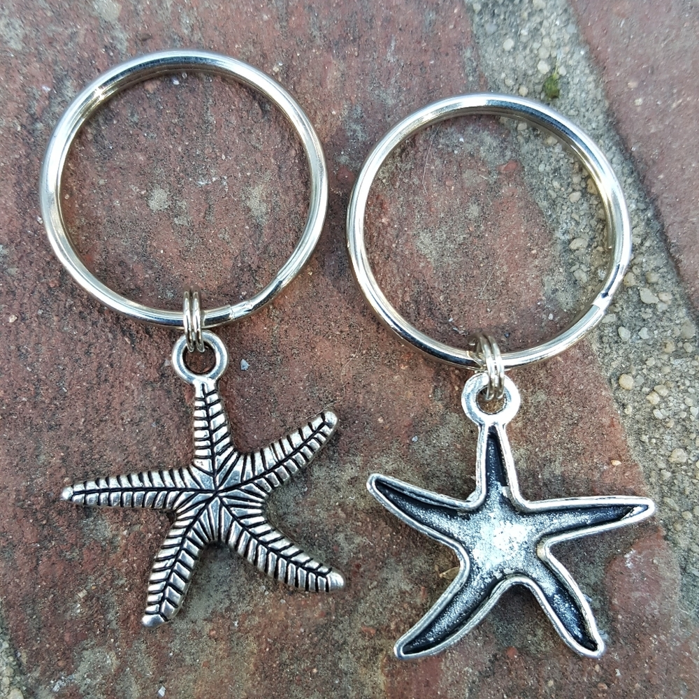 Starfish keychain Beach bag accessory
